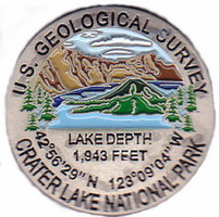 L.W. Bristol Lapel Pin- Crater Lake USGS